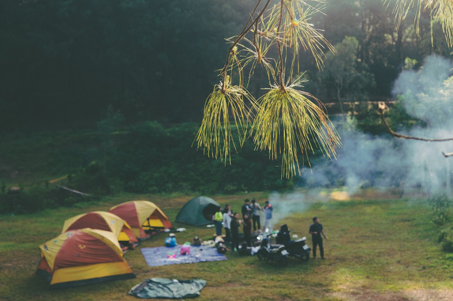 famille au camping Sud de la Bretagne