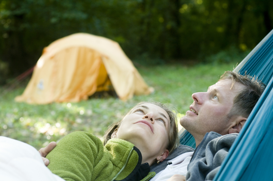 couple au camping Sud de la Bretagne